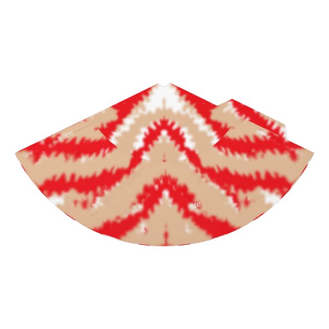 Red, orange, and pink textured patterns and motifs party hat (Front)