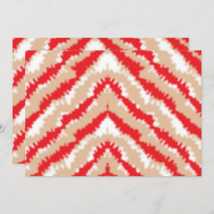 Red, orange, and pink textured patterns and motifs thank you card