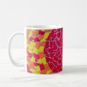 Red, orange, and yellow artwork coffee mug