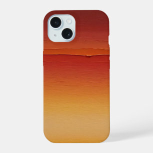 red orange and yellow brushstrokes gradient iPhone 15 case