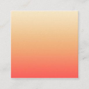 Red orange and yellow gradient square business card