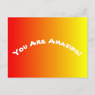 Red Orange and Yellow Ombre Postcard