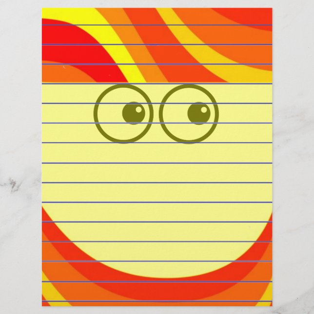 Red Orange and Yellow Stationery (Front)