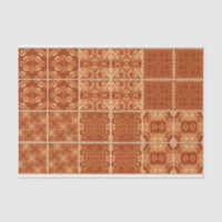 Red, orange and yellow tile decoupage tissue paper
