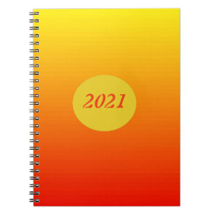 Red, Orange and Yellow Watercolor Gradient Notebook