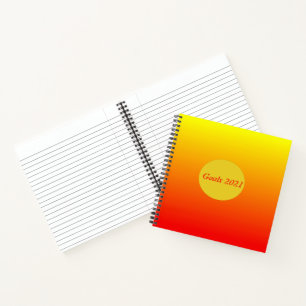 Red, Orange and Yellow Watercolor Gradient Notebook