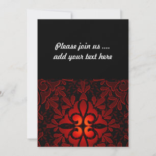Red Orange Black Modern Geometric Design Invitation