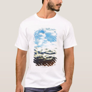 Red Orange Blue Sunset with Clouds T-Shirt