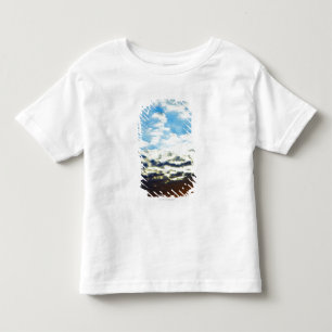 Red Orange Blue Sunset with Clouds Toddler T-Shirt