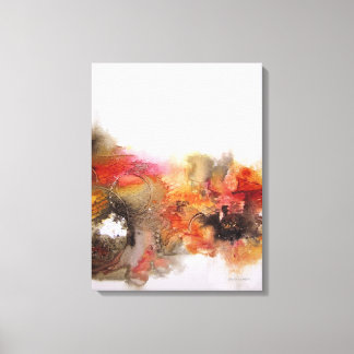 Red Orange Brown Abstract Art Canvas
