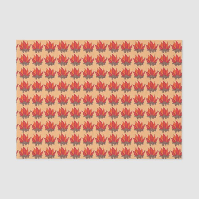 Red Orange Camping Campfire Fire Summer Camp Tissue Paper (Front)