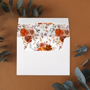 Red & Orange Fall Floral Envelope 2