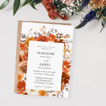 Red & Orange Fall Floral Wedding B Invitation<br><div class="desc">Rust Oranges (burnt orange), Golden Yellow, Terra Cotta, Pink, and Off White hand painted florals and greenery come together to create this Terra Cotta Sunrise, Natural palette Wedding Invitation. Perfect for fall. Printed on professional level, high quality printers, your wedding invitations will be at the custom luxury made level, but...</div>