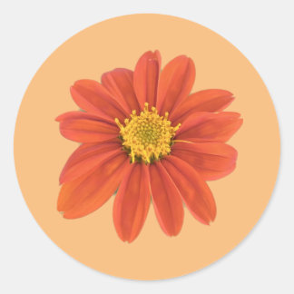 Red Orange Flower Sticker