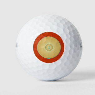 Red/Orange/Green Circles. Golf Balls