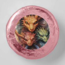 Red orange Green Dragons