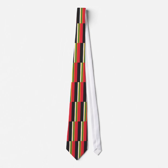 Red Orange Green Gold & Black Heritage Tie (Front)