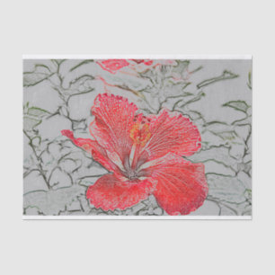 Red-Orange Hibiscus tissue paper