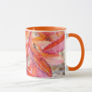 Red & orange leaves mug - banks of Walden Pond