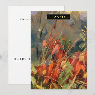 Red Orange Nature Art Holiday Card