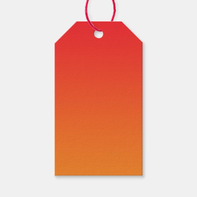 Red & Orange Ombre Gift Tags (Front)