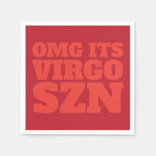 Red Orange OMG It's Virgo SZN Cool Napkin