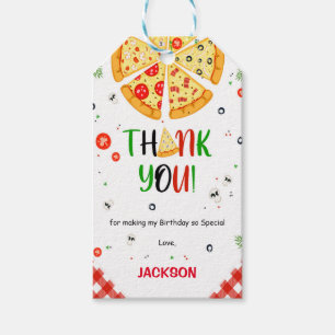 Red & Orange Pizza Gift Tags