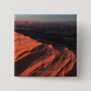 Red Orange Rock Side In Utah 15 Cm Square Badge