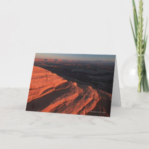 Red Orange Rock Side In Utah Holiday Card