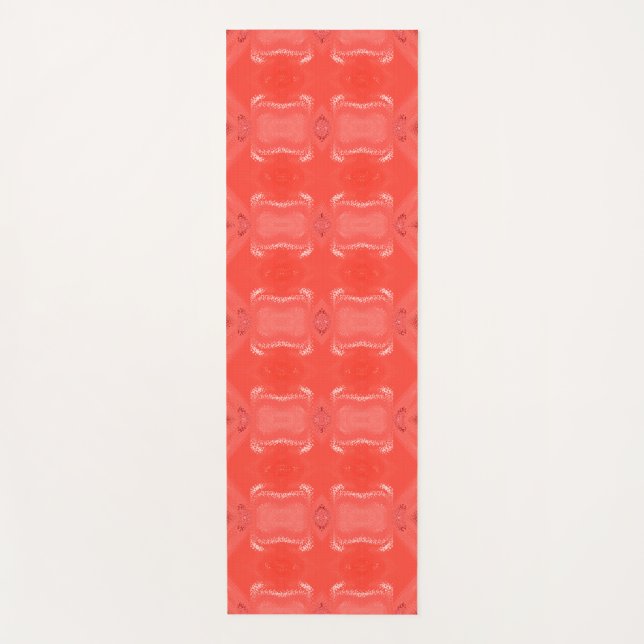 Red Orange Seamless Pattern Warm Colours Yoga Mat (Front)
