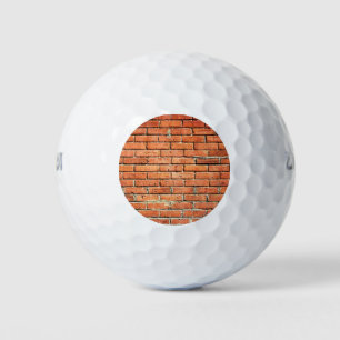Red Orange Small Brick Wall Golf Balls