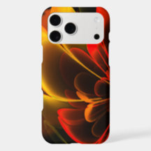 Red Orange Stylised Flower Half Corolla