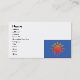 Red Orange Sun Business Card