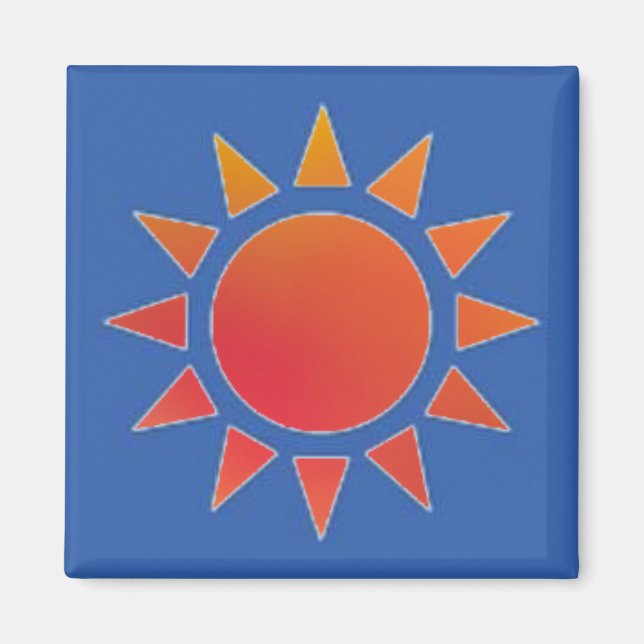 Red Orange Sun Magnet (Front)