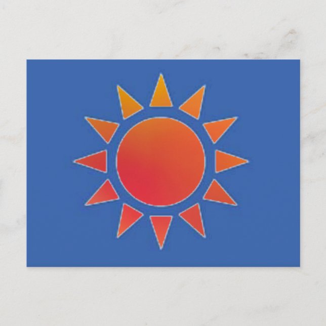 Red Orange Sun Postcard (Front)