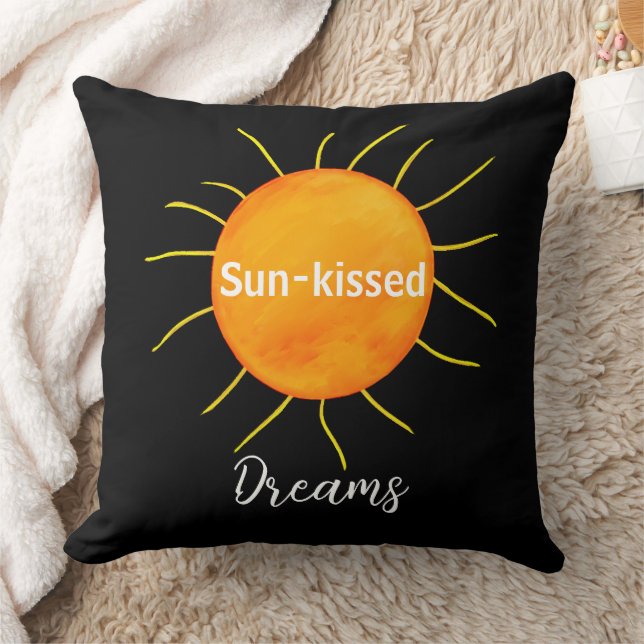 Red Orange Sunset Sun Kissed Dreams Cushion (Blanket)