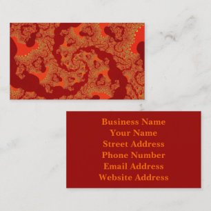 Red Orange Swirl Business Card
