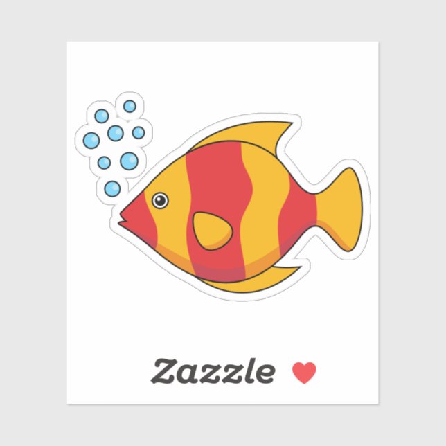 Red Orange Tropical Fish  (Sheet)