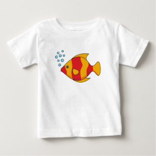 Red Orange Tropical Fish  Baby T-Shirt