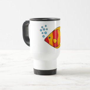 Red Orange Tropical Fish Travel Mug