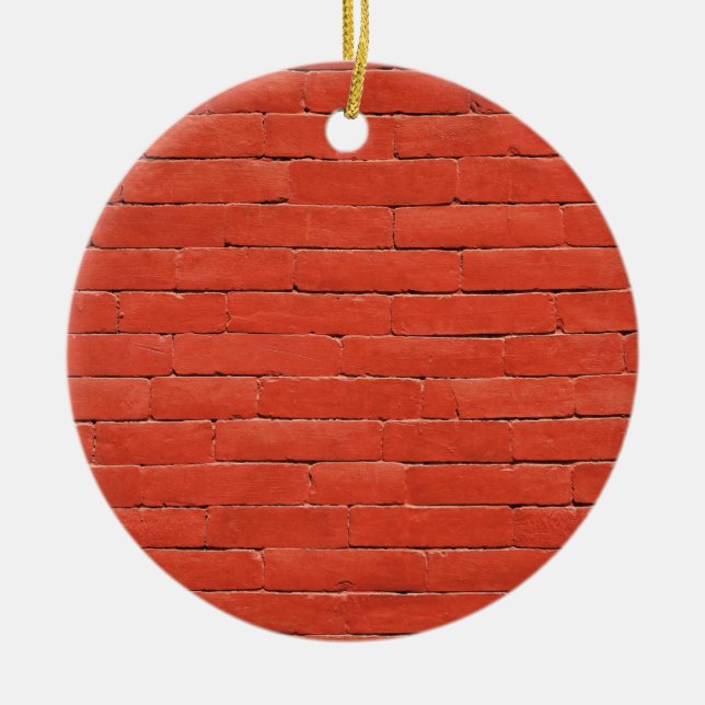 Red Orange Wall Ceramic Tree Decoration (Front)