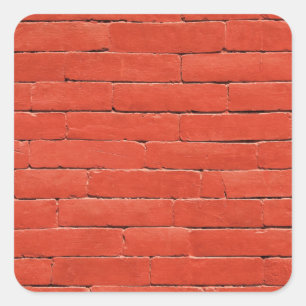 Red Orange Wall Square Sticker