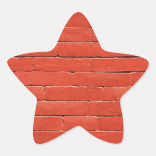 Red Orange Wall Star Sticker