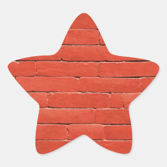 Red Orange Wall Star Sticker (Front)