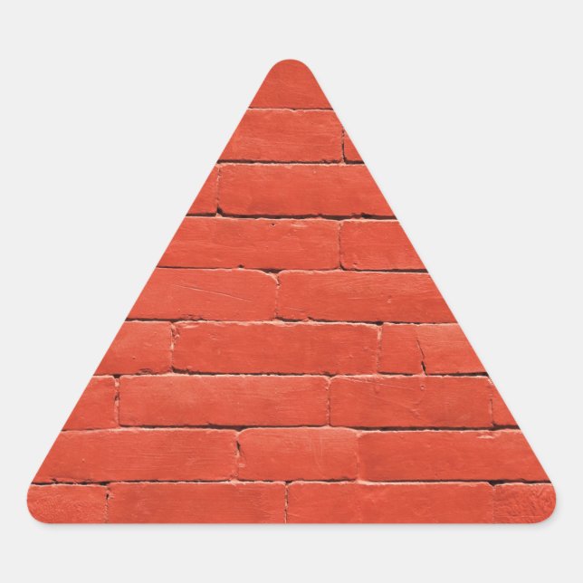 Red Orange Wall Triangle Sticker (Front)