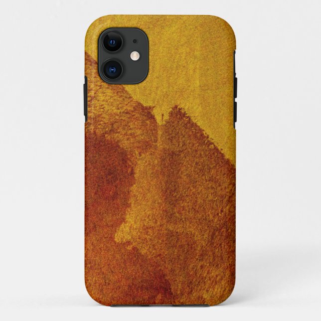 Red orange yellow abstract painting design art Case-Mate iPhone case (Back)