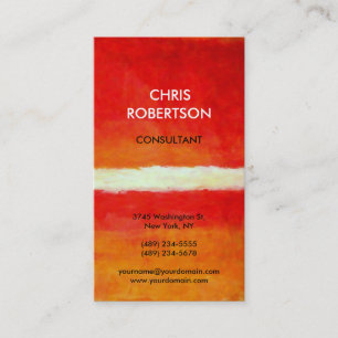 Red Orange Yellow Abstract Trendy Business Card