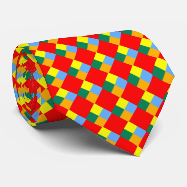 Red Orange Yellow Green Blue Tie (Rolled)