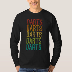 Red Orange Yellow Green Blue Vintage Darts T-Shirt
