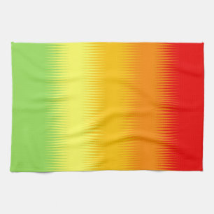 Red Orange Yellow Green Combo Tea Towel